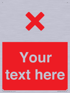 Custom red background, red cross sign